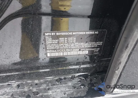 2018 BMW 440I Gran Coupe xDrive from USA, damaged, VIN WBA4J7C53JBH13544